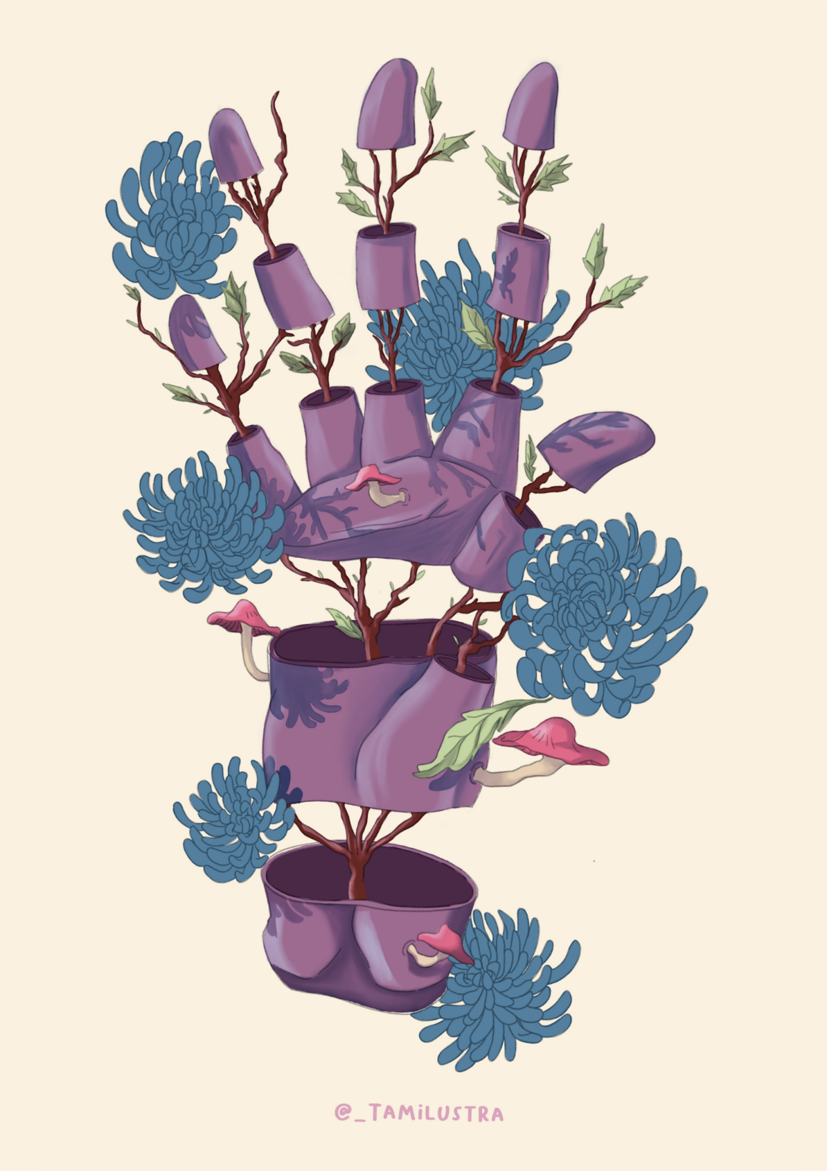As mãos floresce em liberdade
